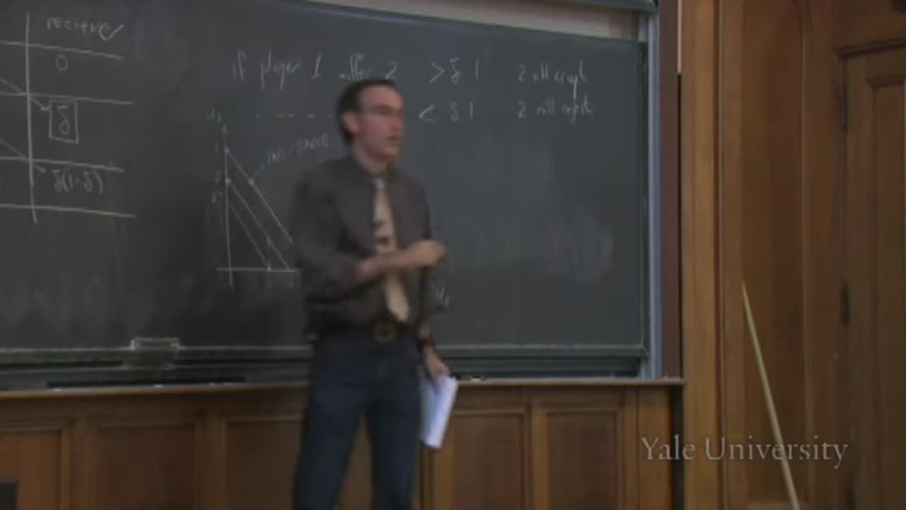 Lecture 17 - Backward Induction: Ultimatums and Bargaining thumbnail